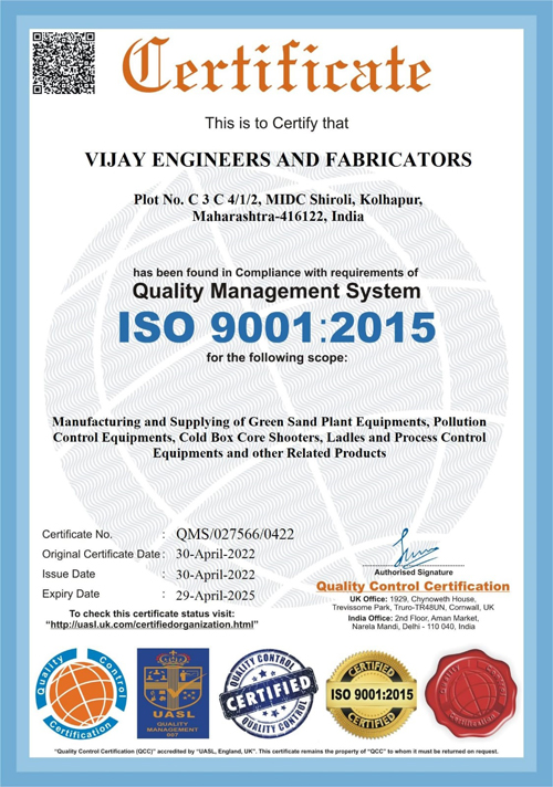 Vijay Foundry Equipments